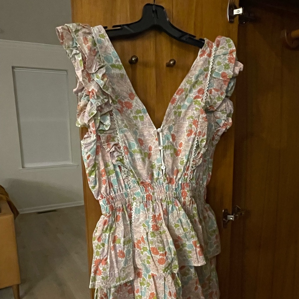 LOVE THE LABEL floral printed and ruffle dress!